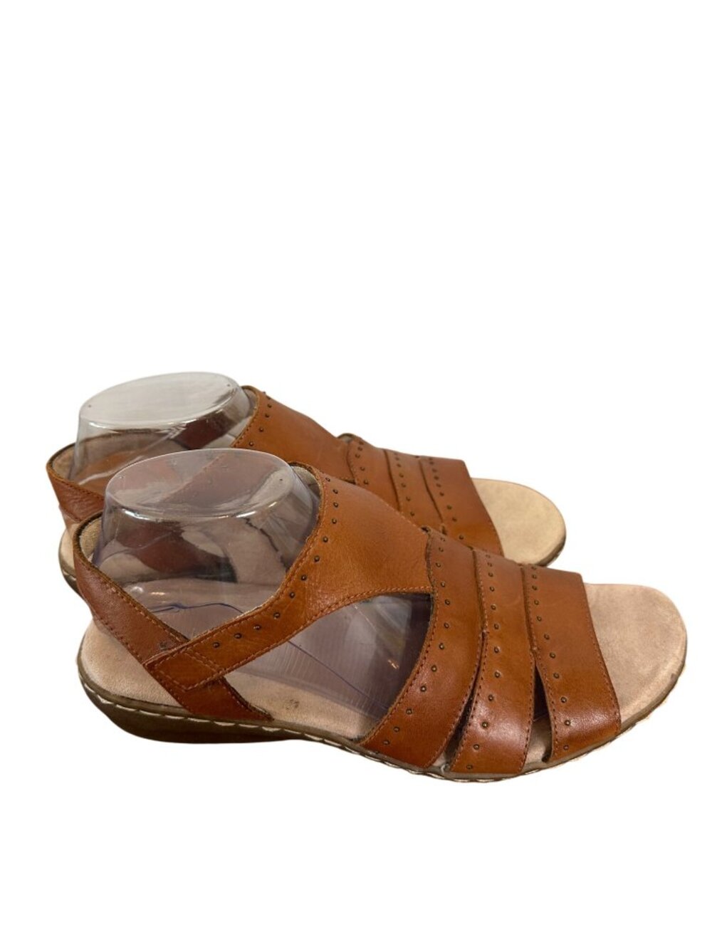 Naturalizer Size 10  Soul Women's Strappy Snap Closure Sandals Brown